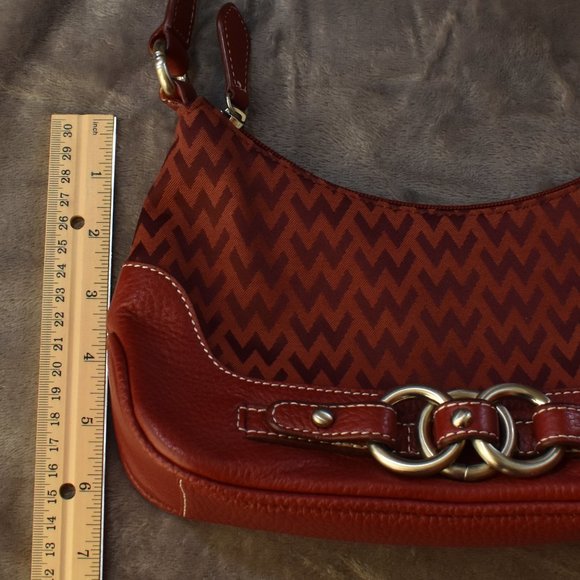 Vintage Red Wilsons Leather Handbag - Picture 9 of 16